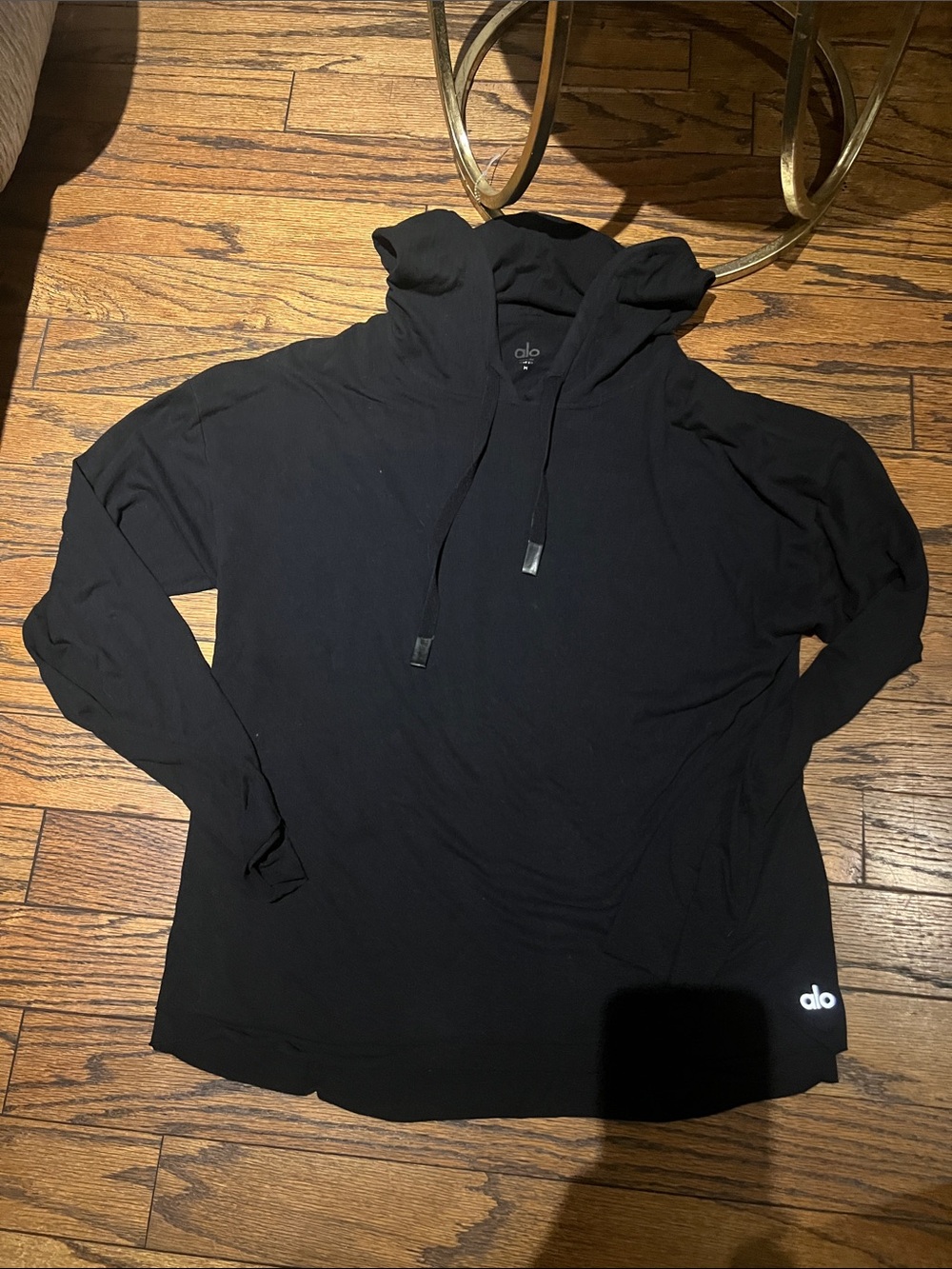 ALO Yoga Men's Black Zip-Up Hoodie Sweater